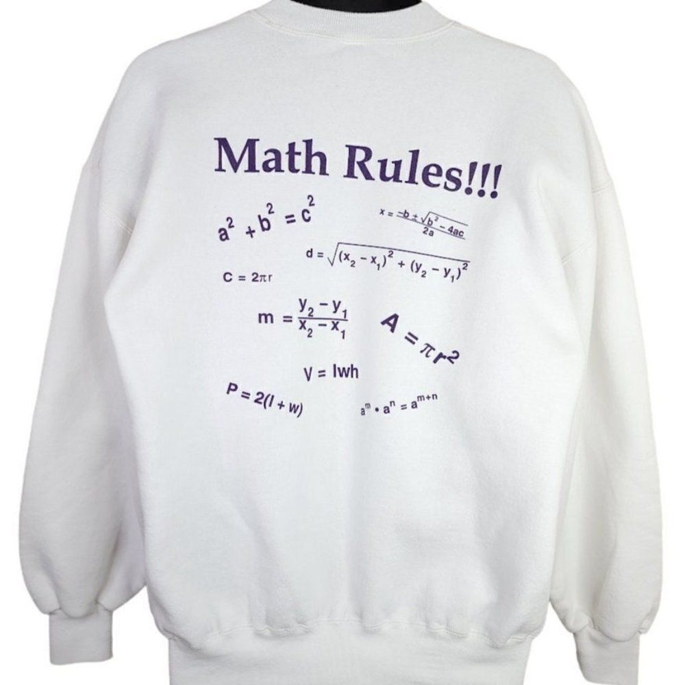 Math Rules Sweatshirt Vintage 90s East Stroudsburg University Warriors Math